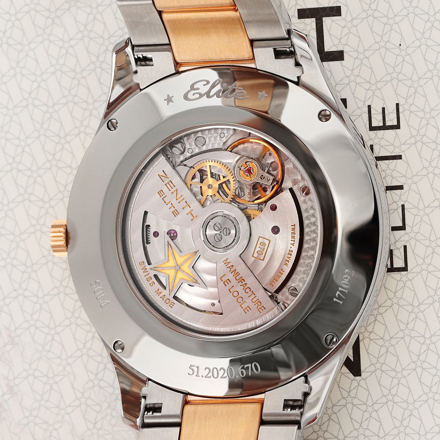 Zenith Captain Central Second Two-Tone Silvered