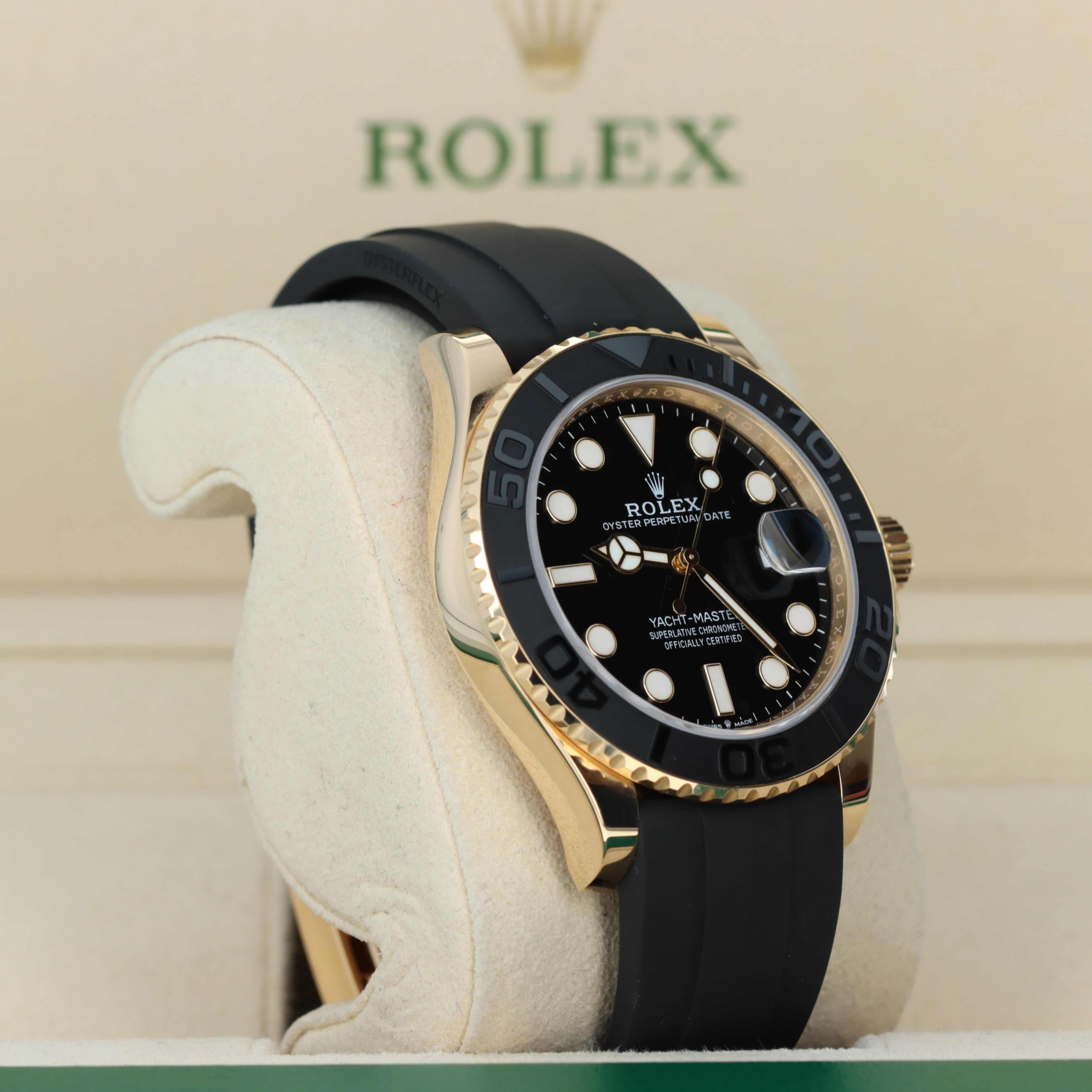Rolex Yacht-Master 42 Yellow Gold Black Oysterflex 226658-0001