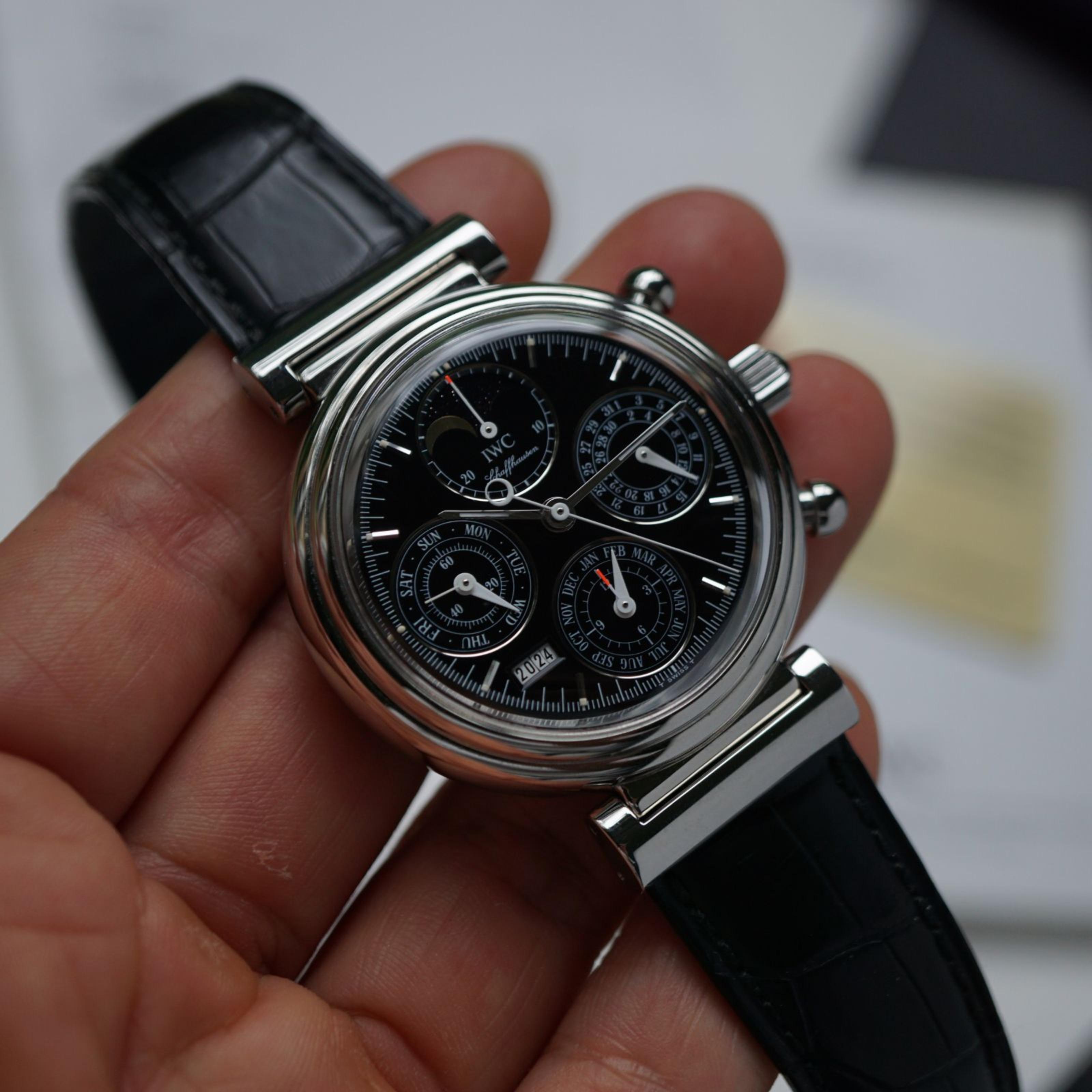 IWC Da Vinci Perpetual Stainless Steel Black English IW3750-30