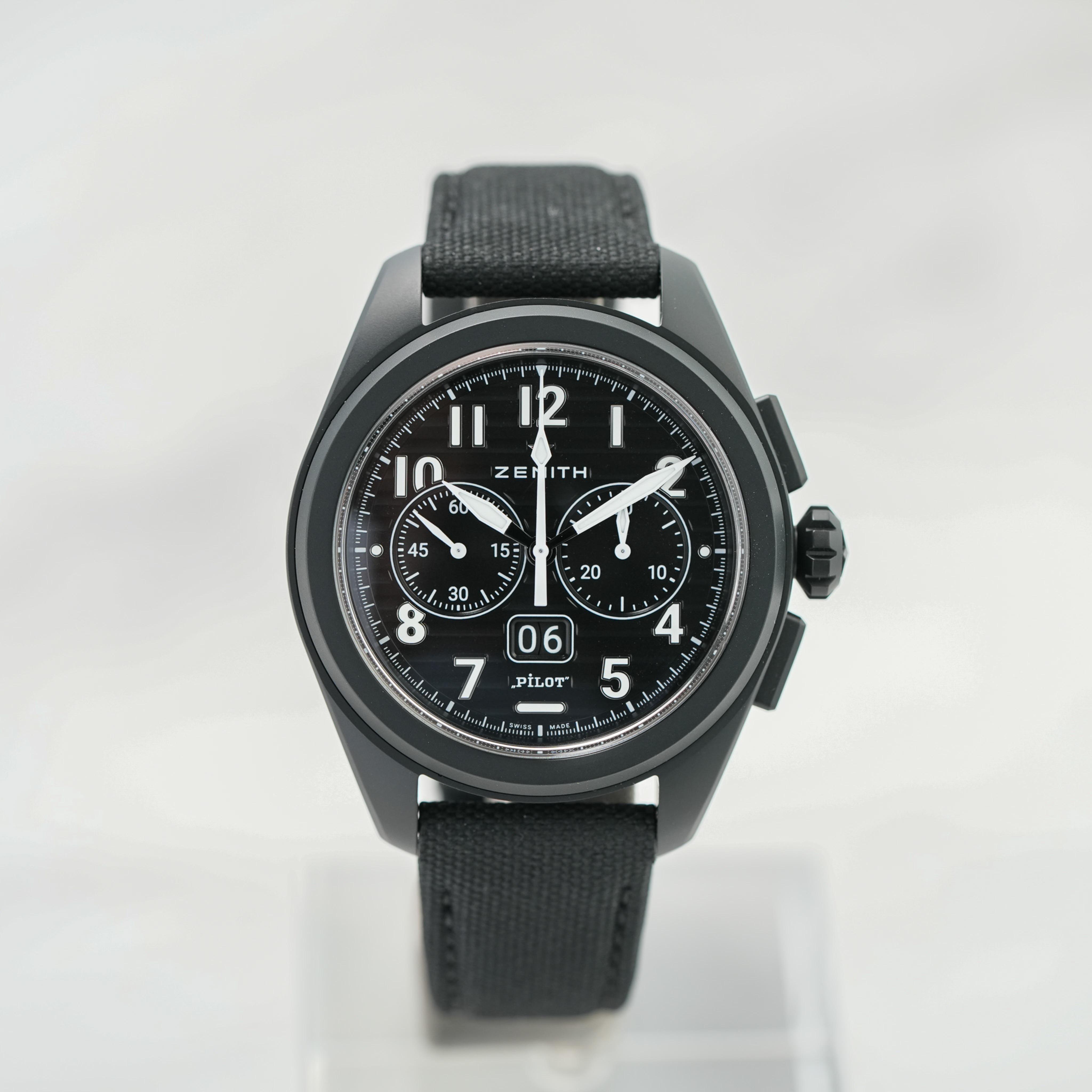 Auction: Zenith Pilot Big Date Flyback Black Ceramic / Black