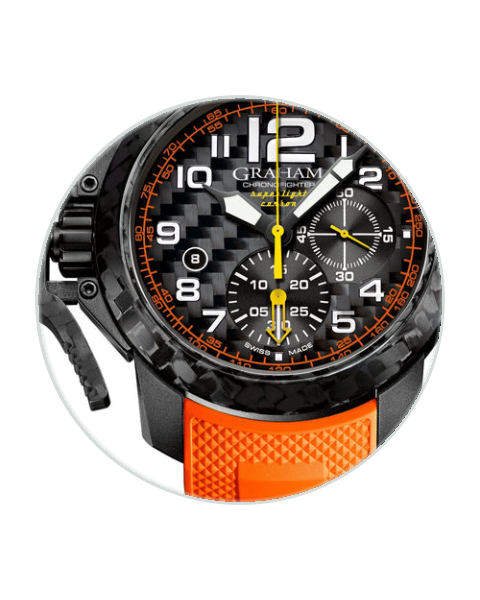 Black Dial Graham Chronofighter Oversize Watches | Bezel