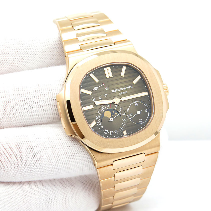 For sale Patek Philippe Watch - 5712R Nautilus Rose Gold Moon phase Date  Small Second Power Res BP
