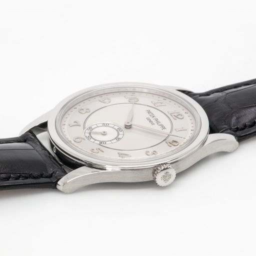 Patek Philippe Calatrava Platinum Silvered Sector Breguet