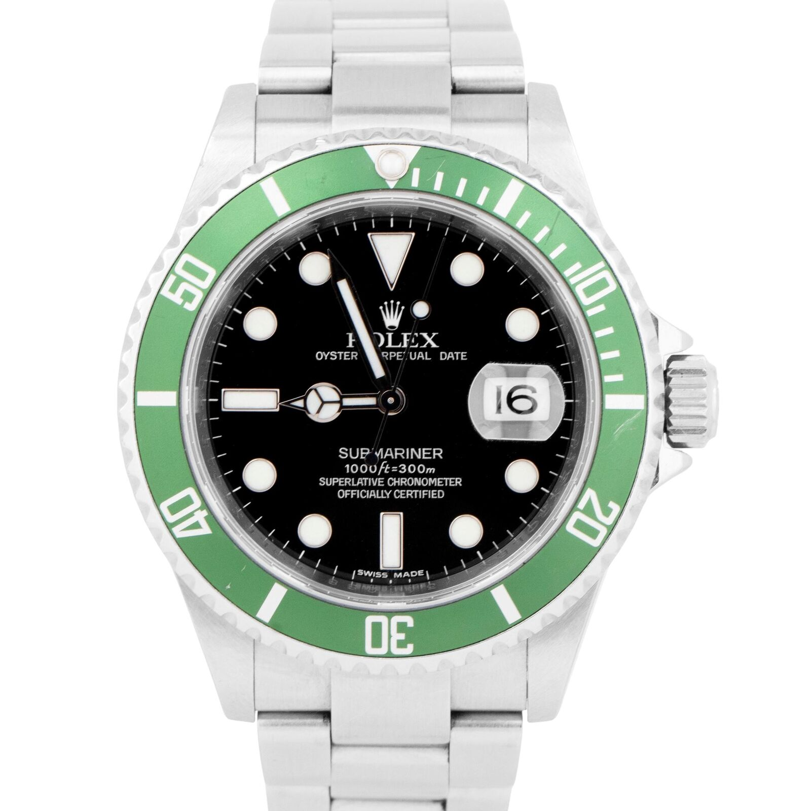 Rolex SUBMARINER – REF 16610 LV – KERMIT – V SERIES – 2009 – for $22,695  for sale from a Trusted Seller on Chrono24