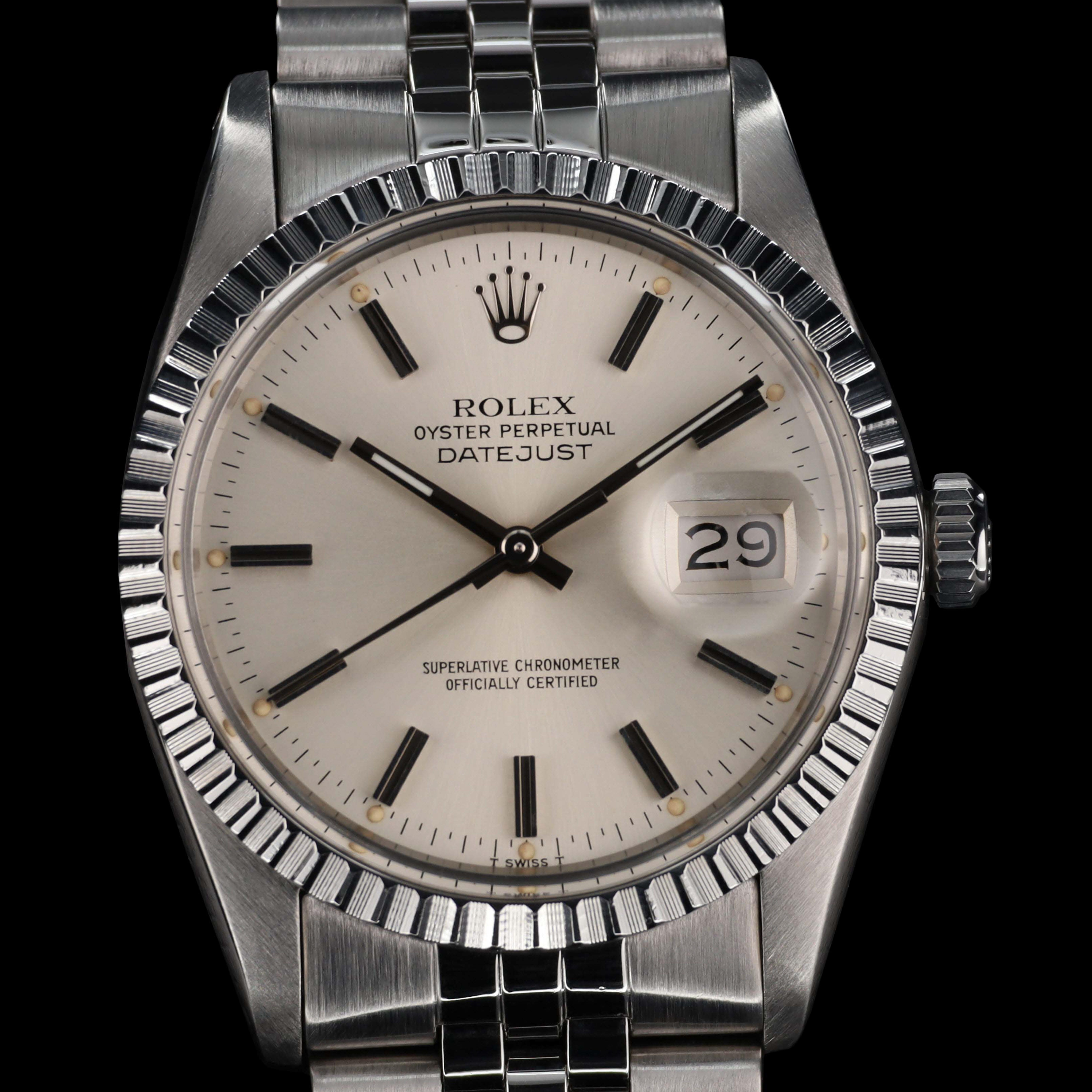 Rolex Datejust Two Tone White Roman Dial 16030 Rolex Datejust