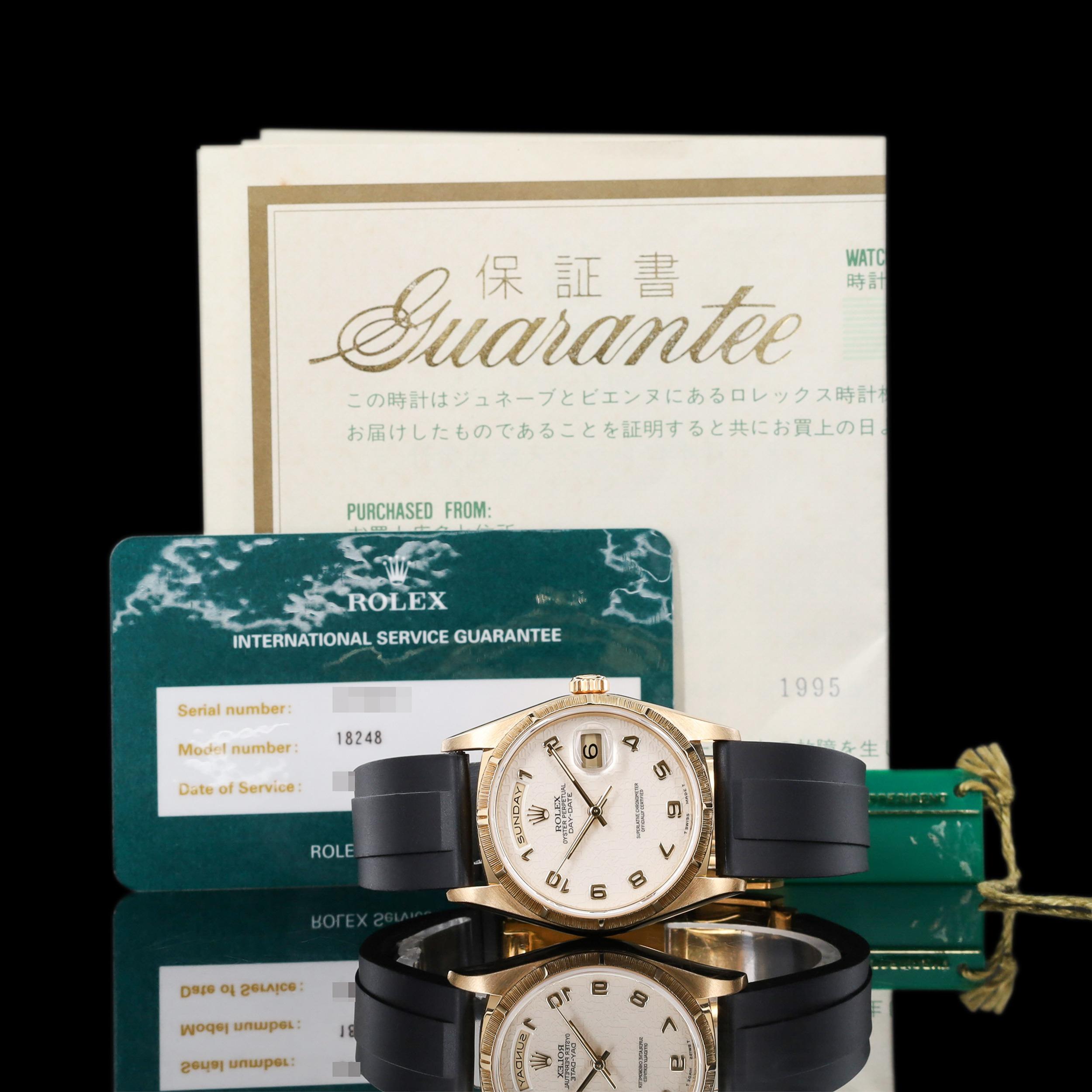 Auction: 1995 Rolex Day-Date 36 Yellow Gold / Bark / Champagne