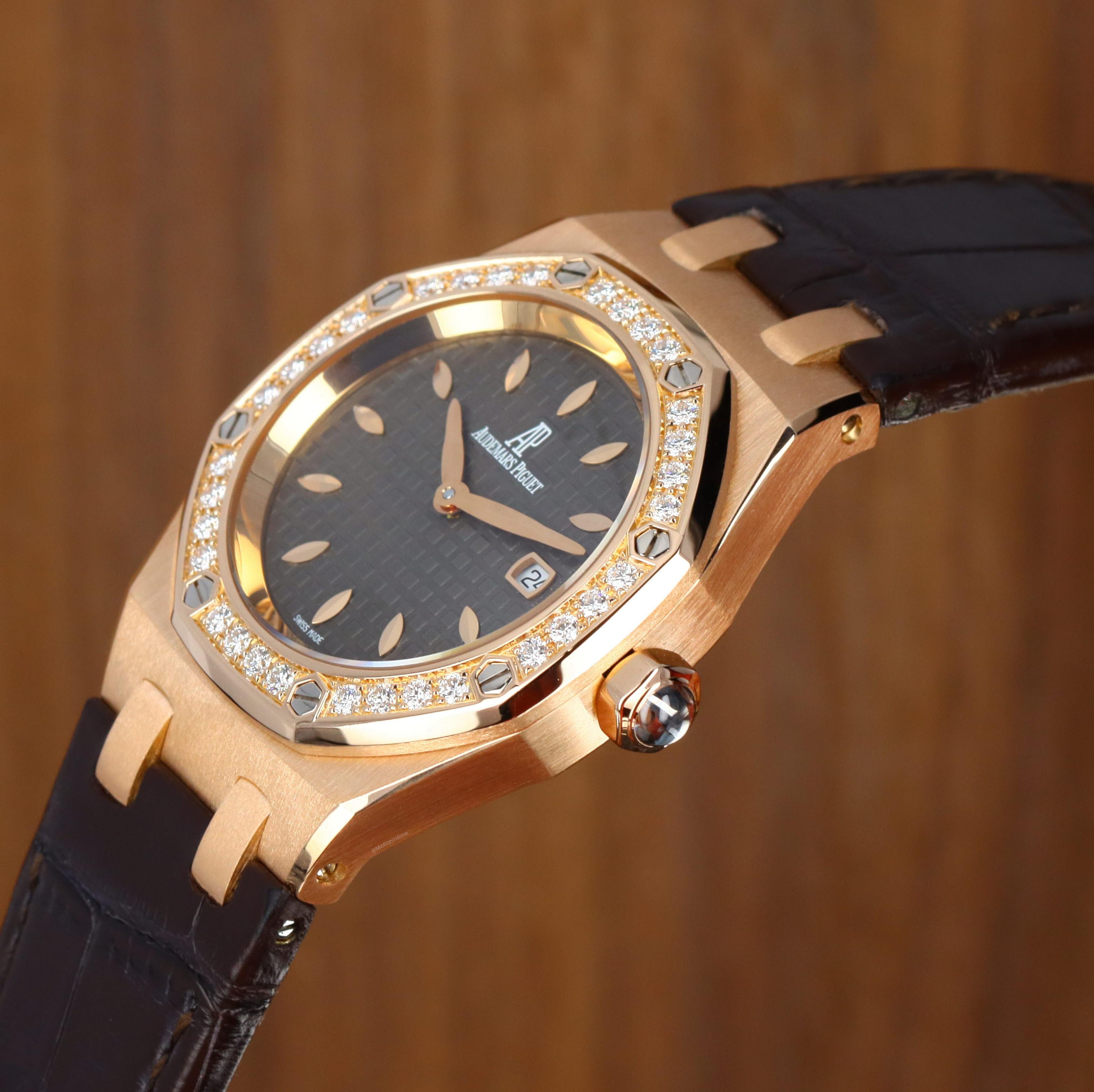 Audemars Piguet Royal Oak Quartz 33 Rose Gold / Diamond-Set