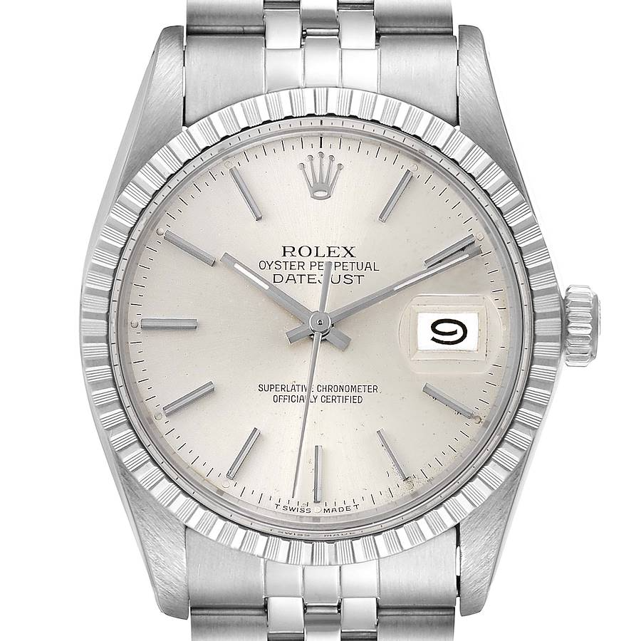 Rolex Datejust 36 Steel / Engine-Turned / / Jubilee | Bezel