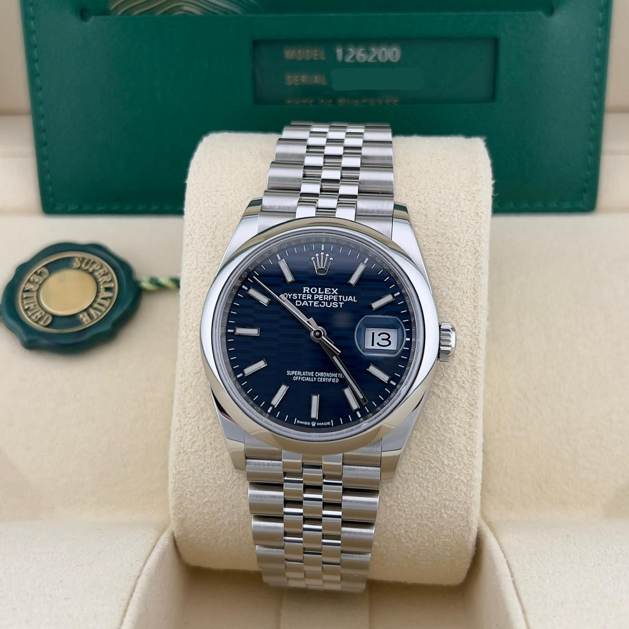 2022 Rolex Datejust 36 Smooth / Fluted-Motif / Jubilee