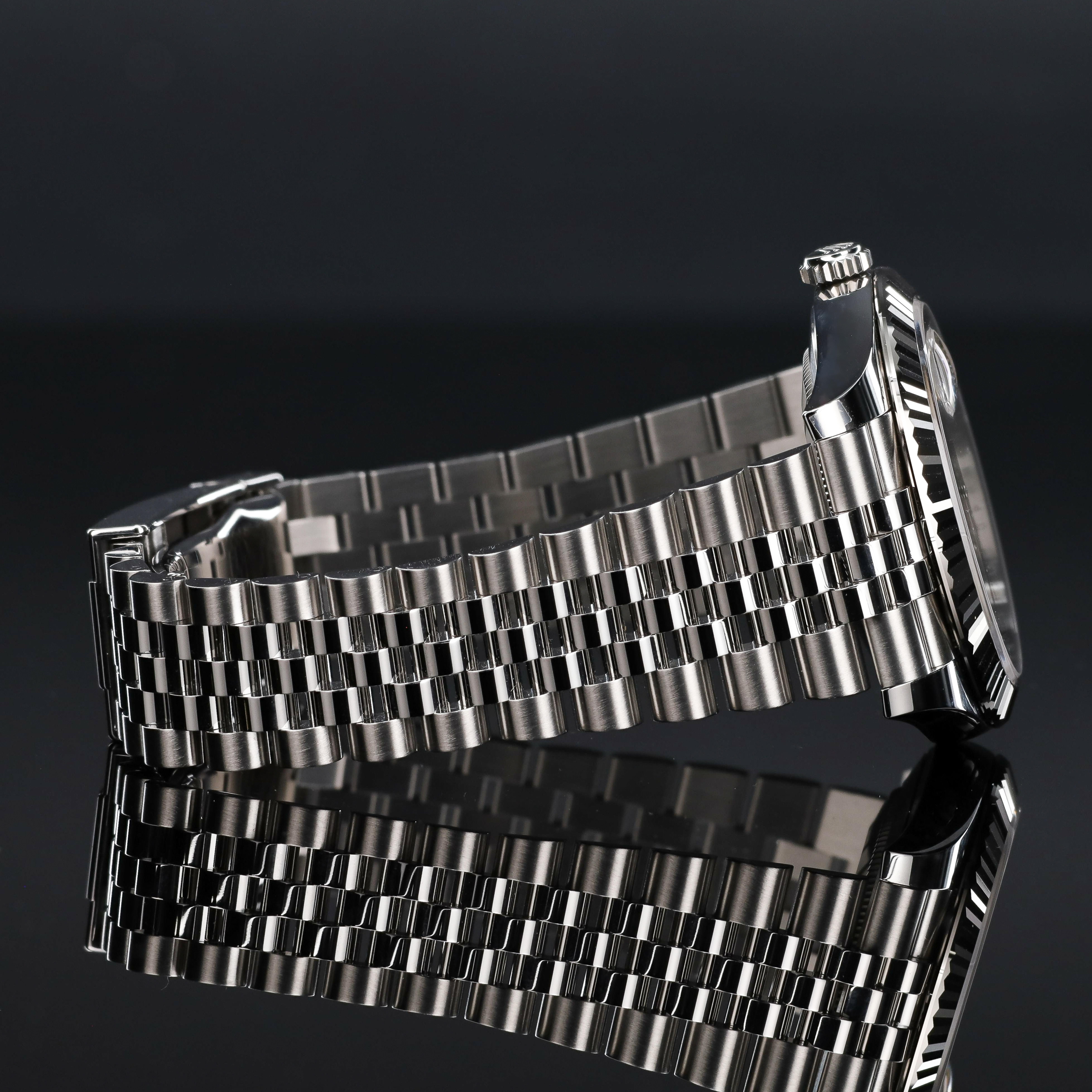 Auction: 2024 Rolex Datejust 41 Fluted / Black / Diamond-Set