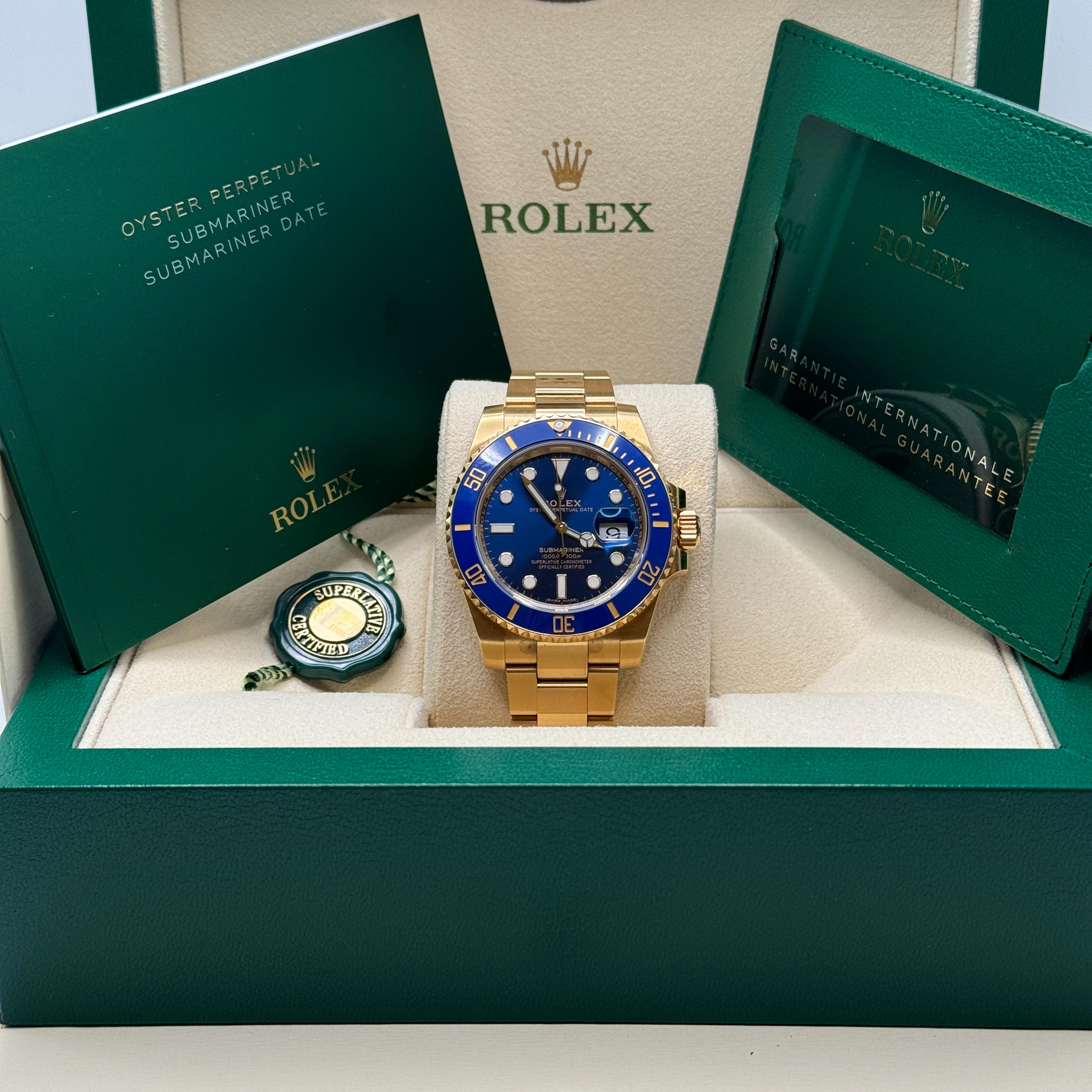 ユズ Rolex Submariner Date Yellow Gold / Blue 116618LB-0003 Watches | Bezel