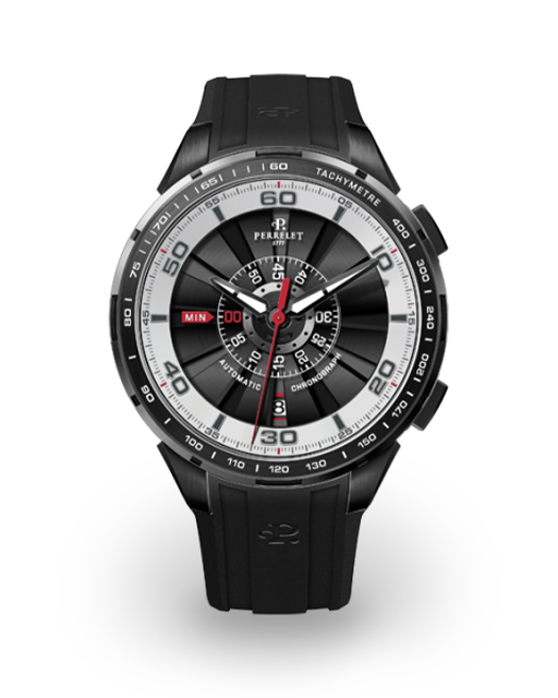 【OH済・希少】Perrelet Turbine 1047/2 ブラック 自動巻 Black Dial Perrelet Turbine Watches | Bezel