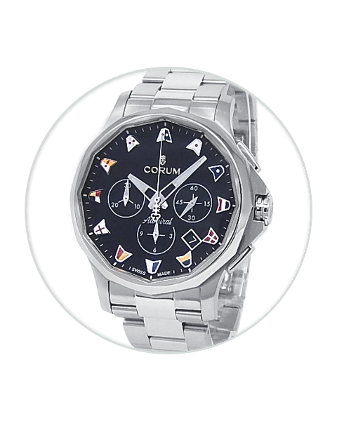 Corum Admiral's Cup Legend Chronograph 42 Steel / Black / Bracelet