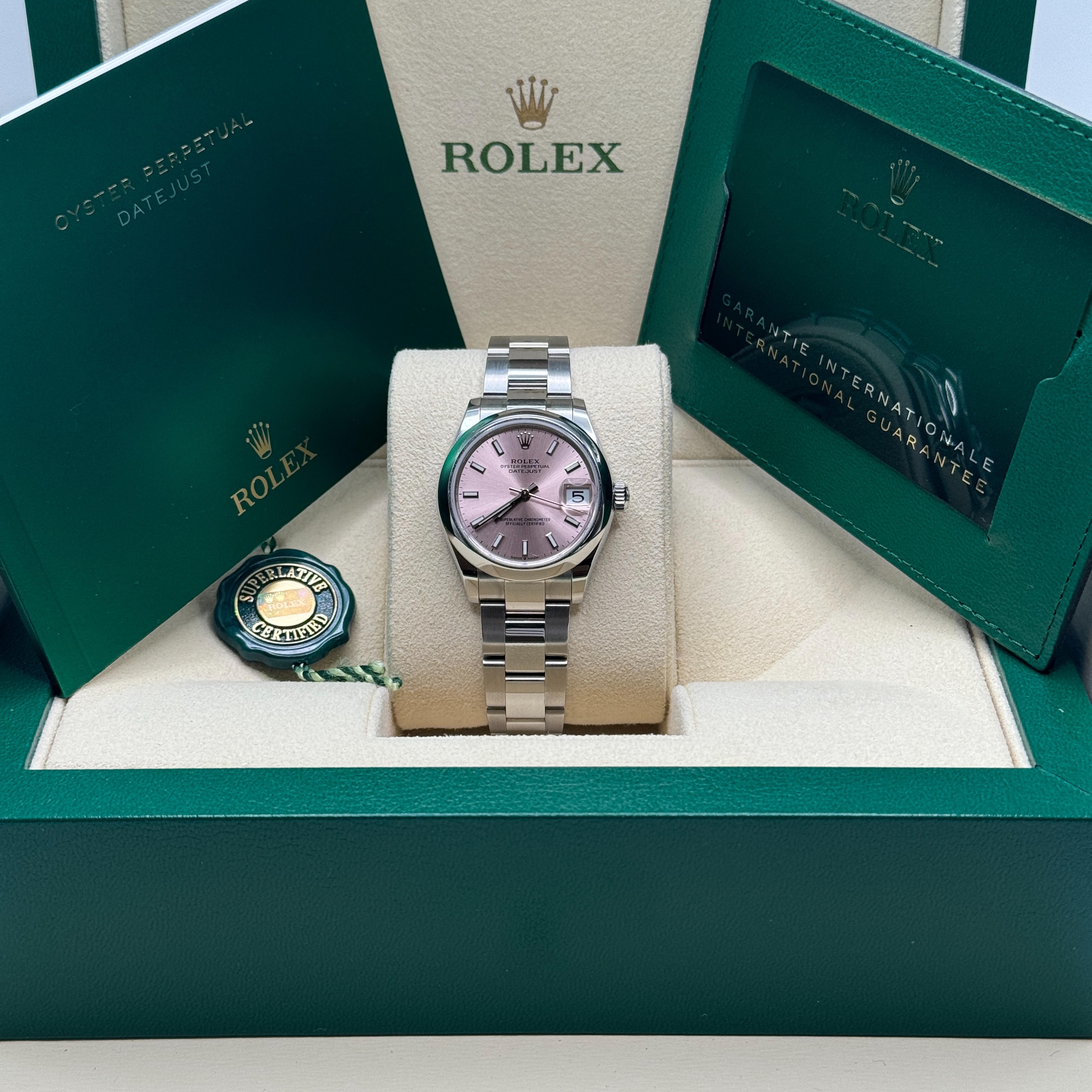 Rolex Datejust 31 Steel / Smooth / Pink / Oyster 278240-0007 