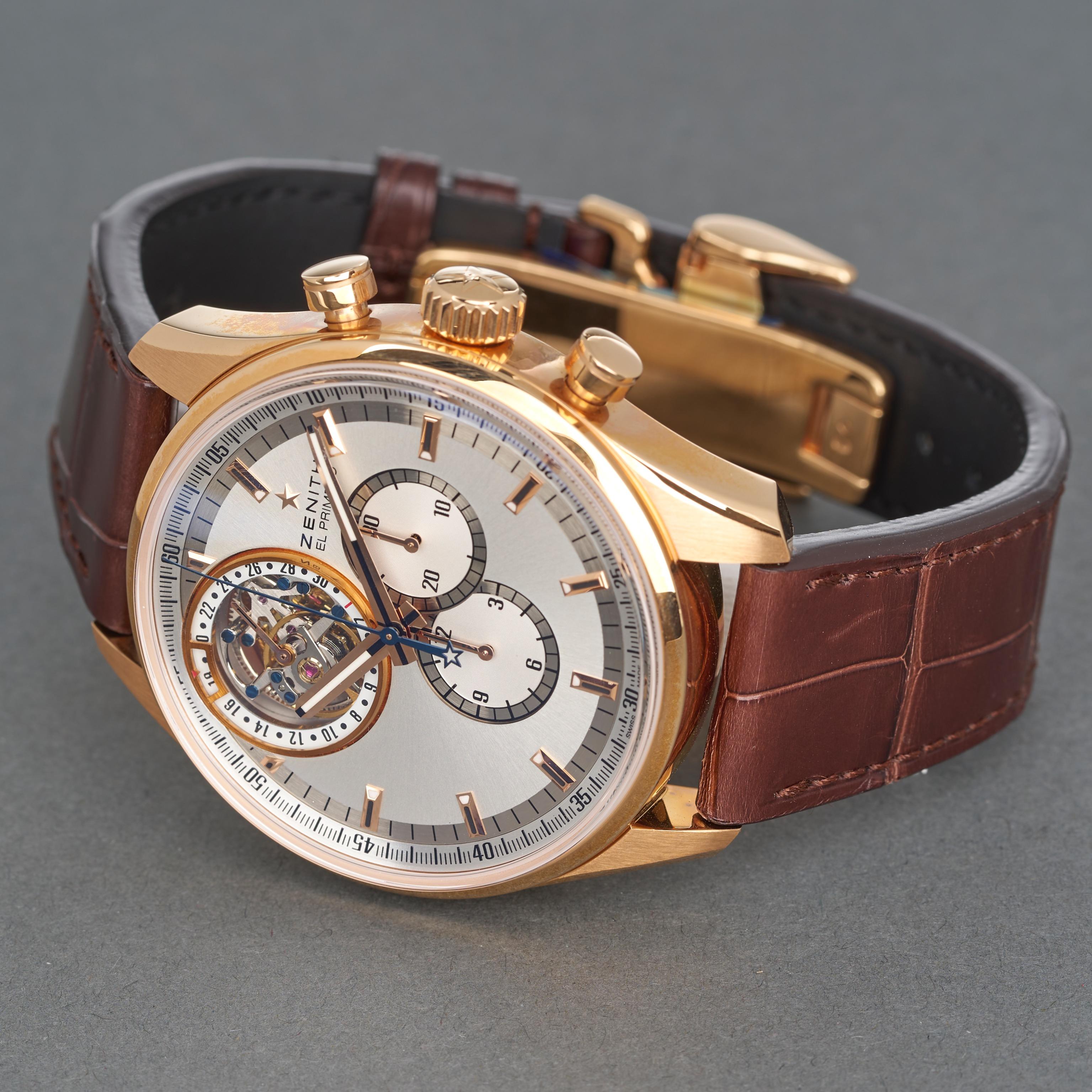 Zenith El Primero Tourbillon Chronograph Rose Gold 18.2050 Zenith El Primero Tourbillon Chronograph Rose Gold 18.2050