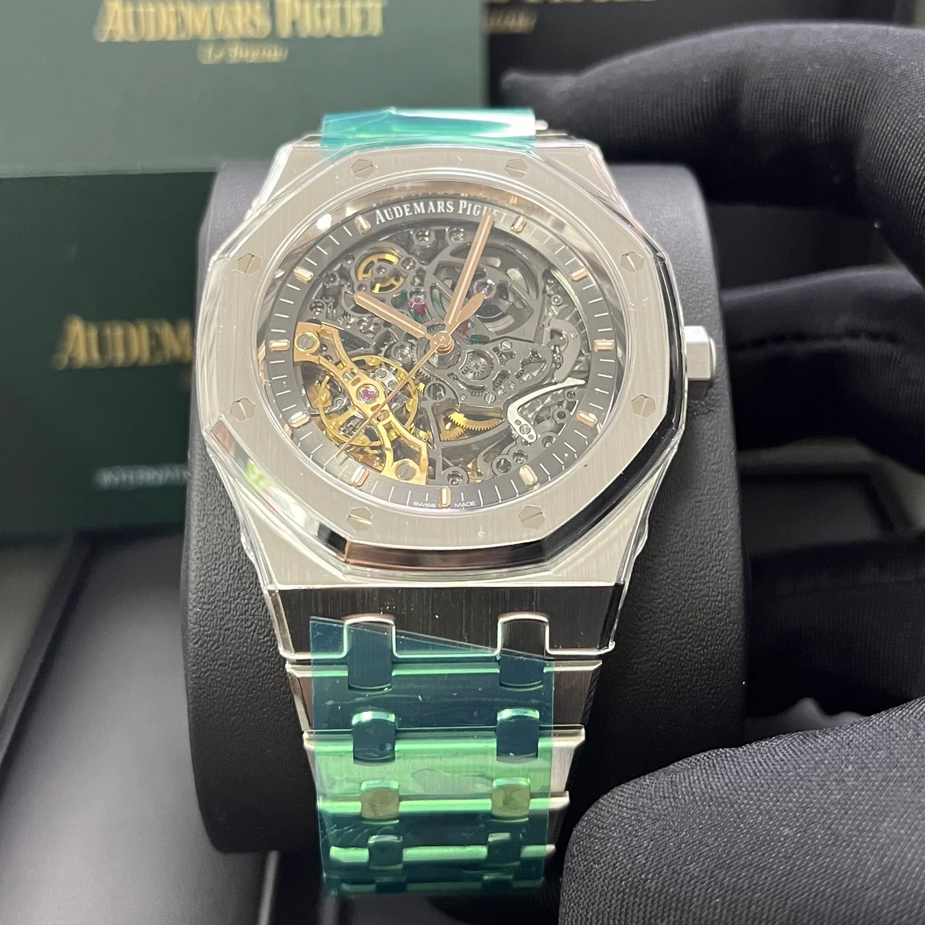 Audemars Piguet Royal Oak 41mm Grey Skeleton Dial BOX/PAPERS  15407ST.OO.1220ST.01 *NEW*