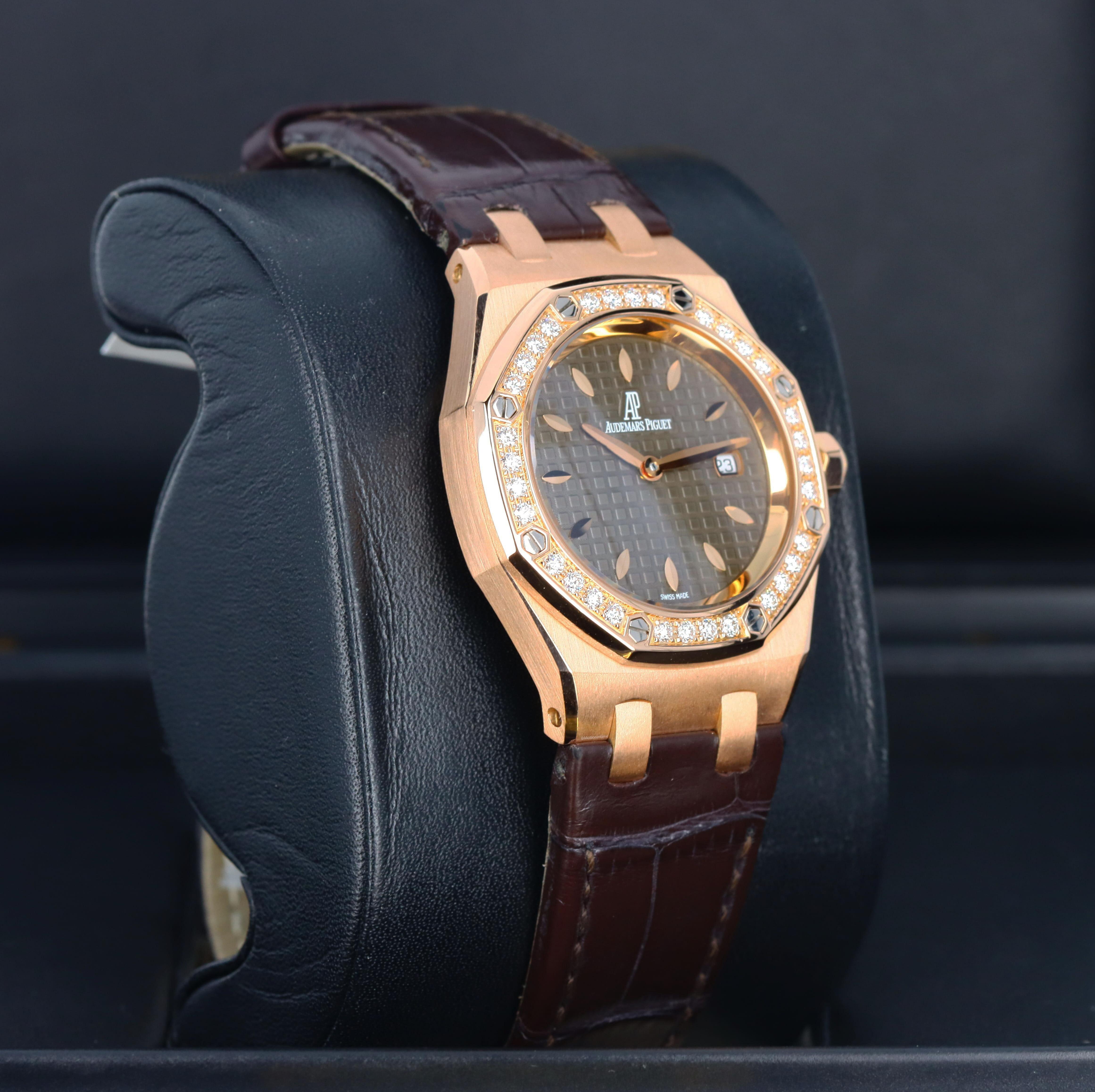 Audemars Piguet Royal Oak Quartz 33 Rose Gold / Diamond-Set