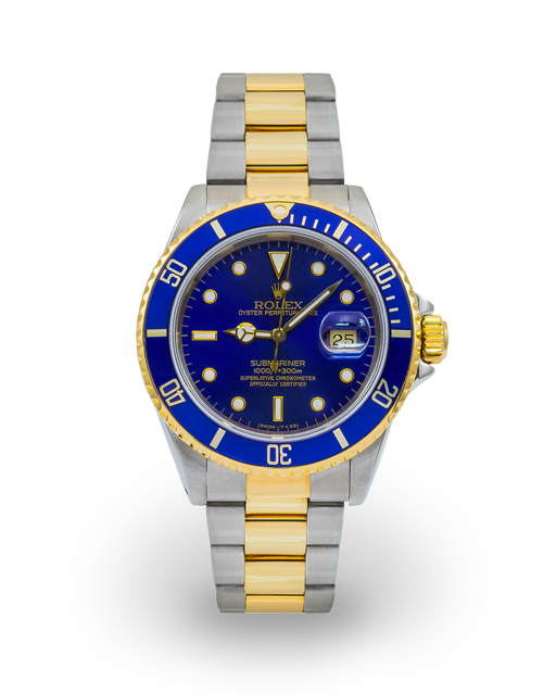 Rolex Submariner Date Two-Tone Blue / 16613 Bezel