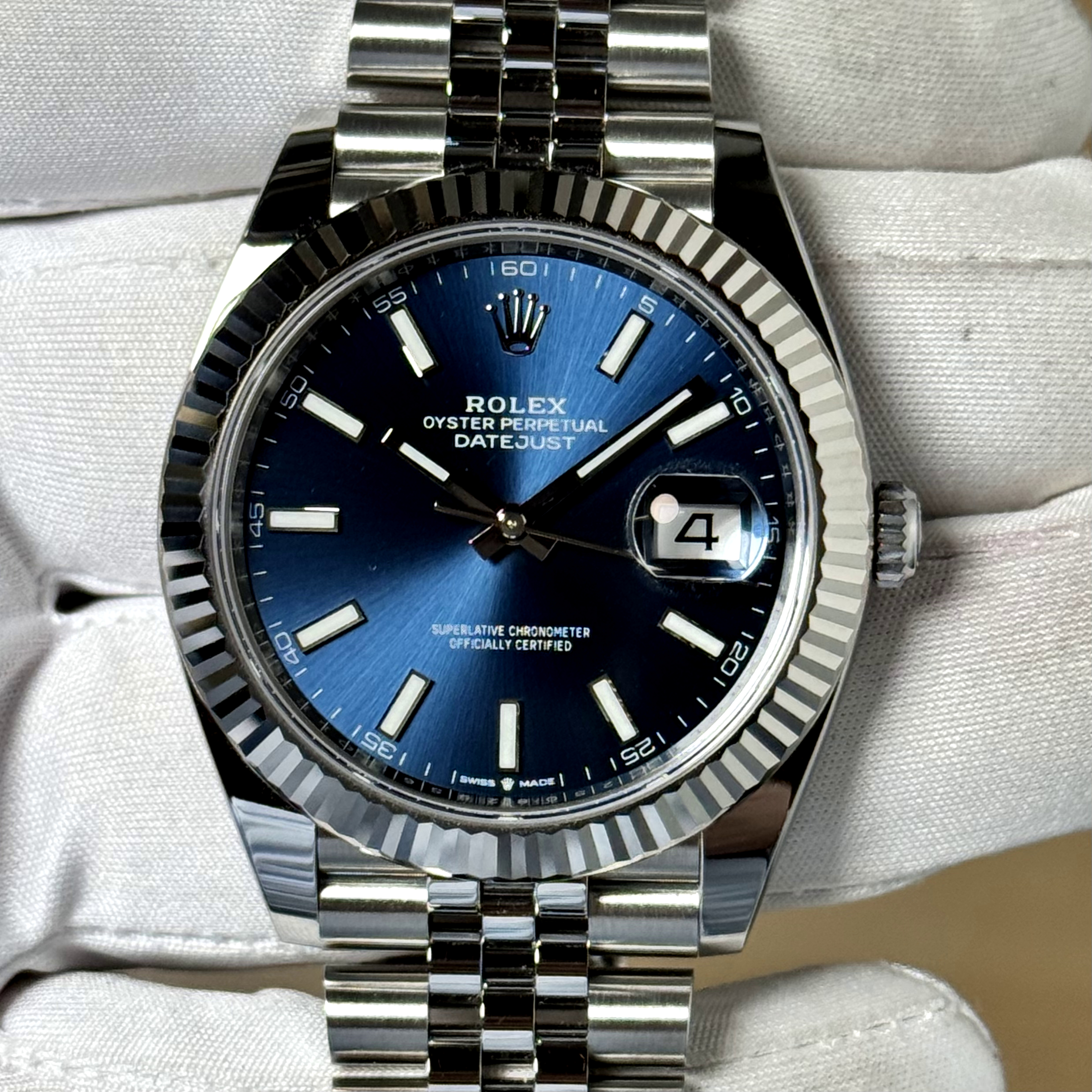 Auction: 2024 Rolex Datejust 41 Fluted Blue Jubilee 126334