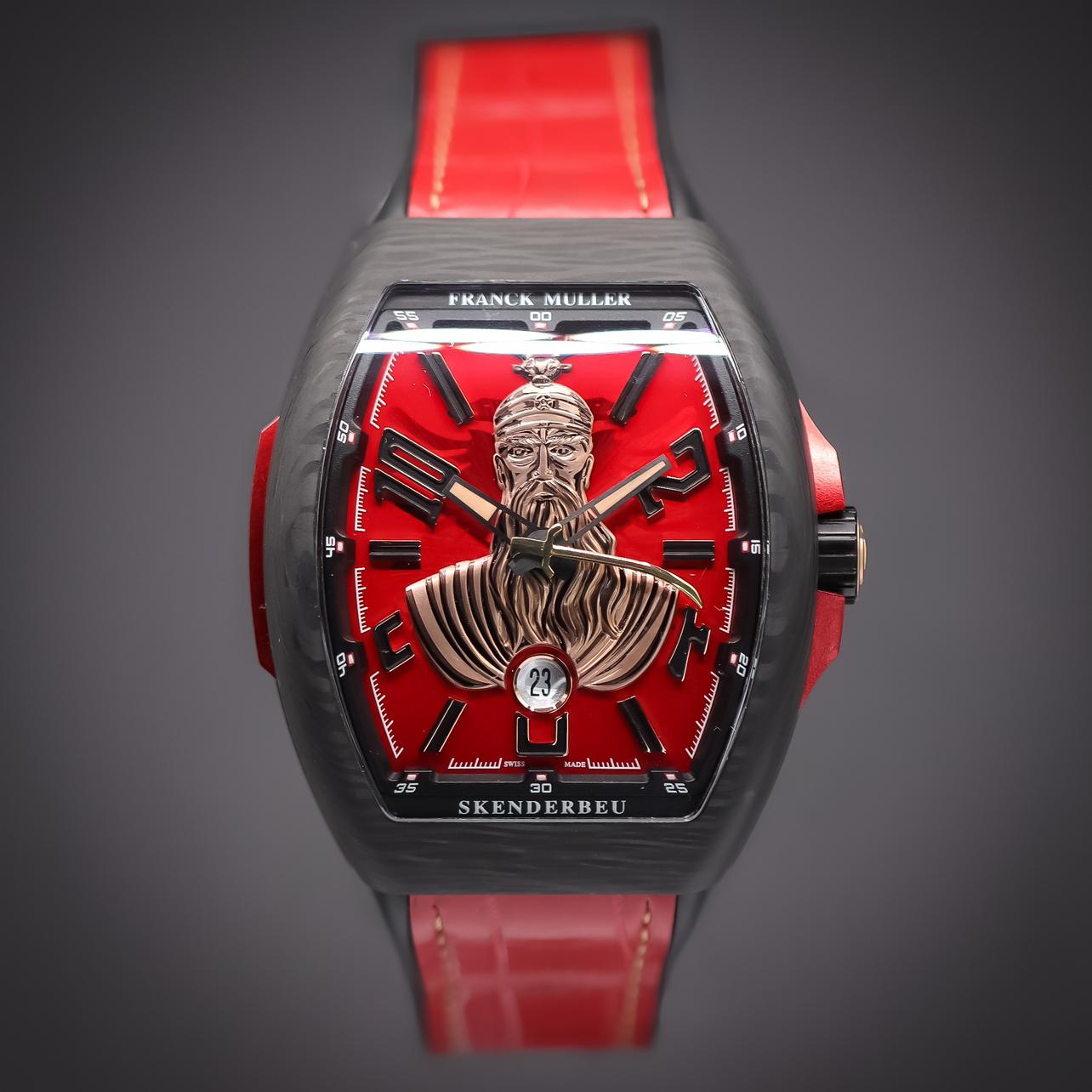 Franck Muller Vanguard Racing Skenderbeu Carbon Fiber / Red
