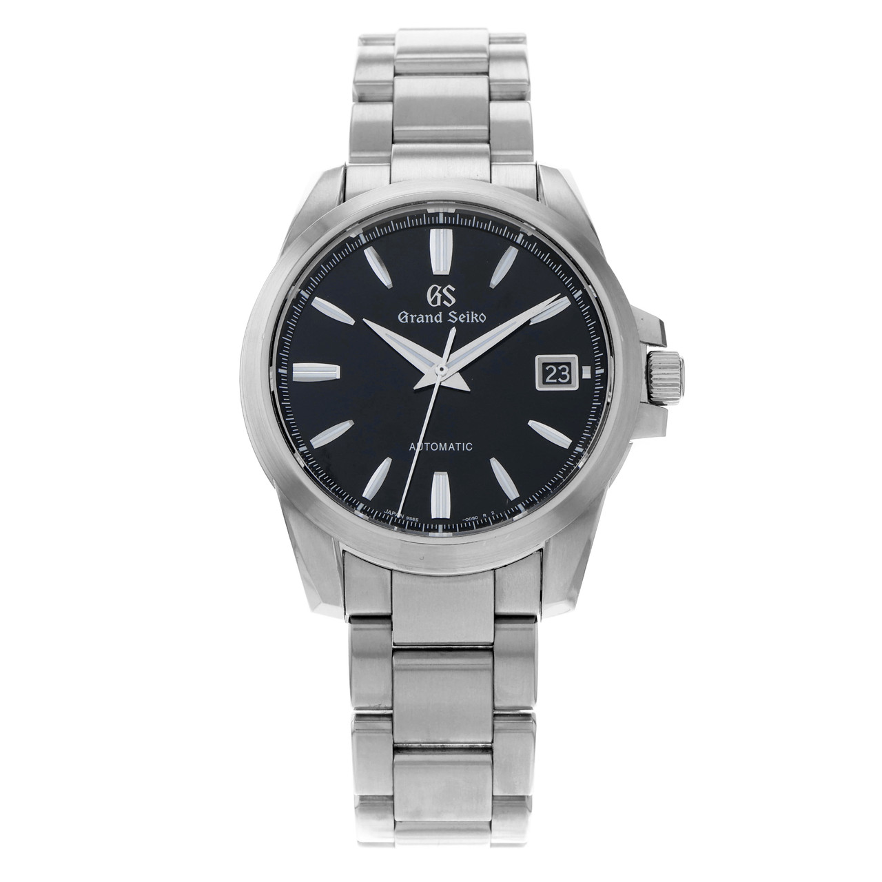 Grand Seiko Automatic Date Stainless Steel / Black / Bracelet SBGR257 |  Bezel