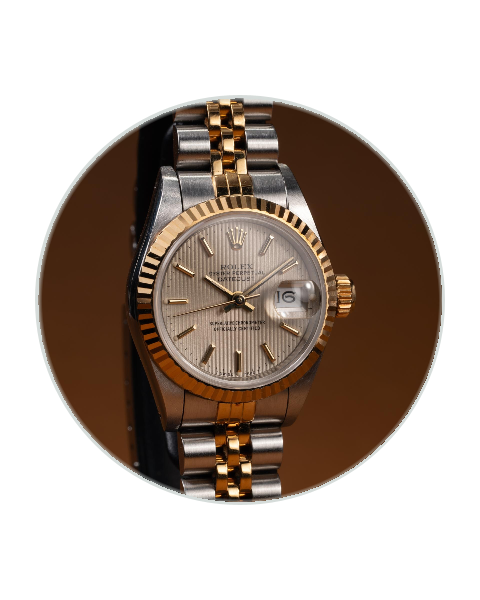 Silver Dial Rolex Lady-Datejust Watches | Bezel
