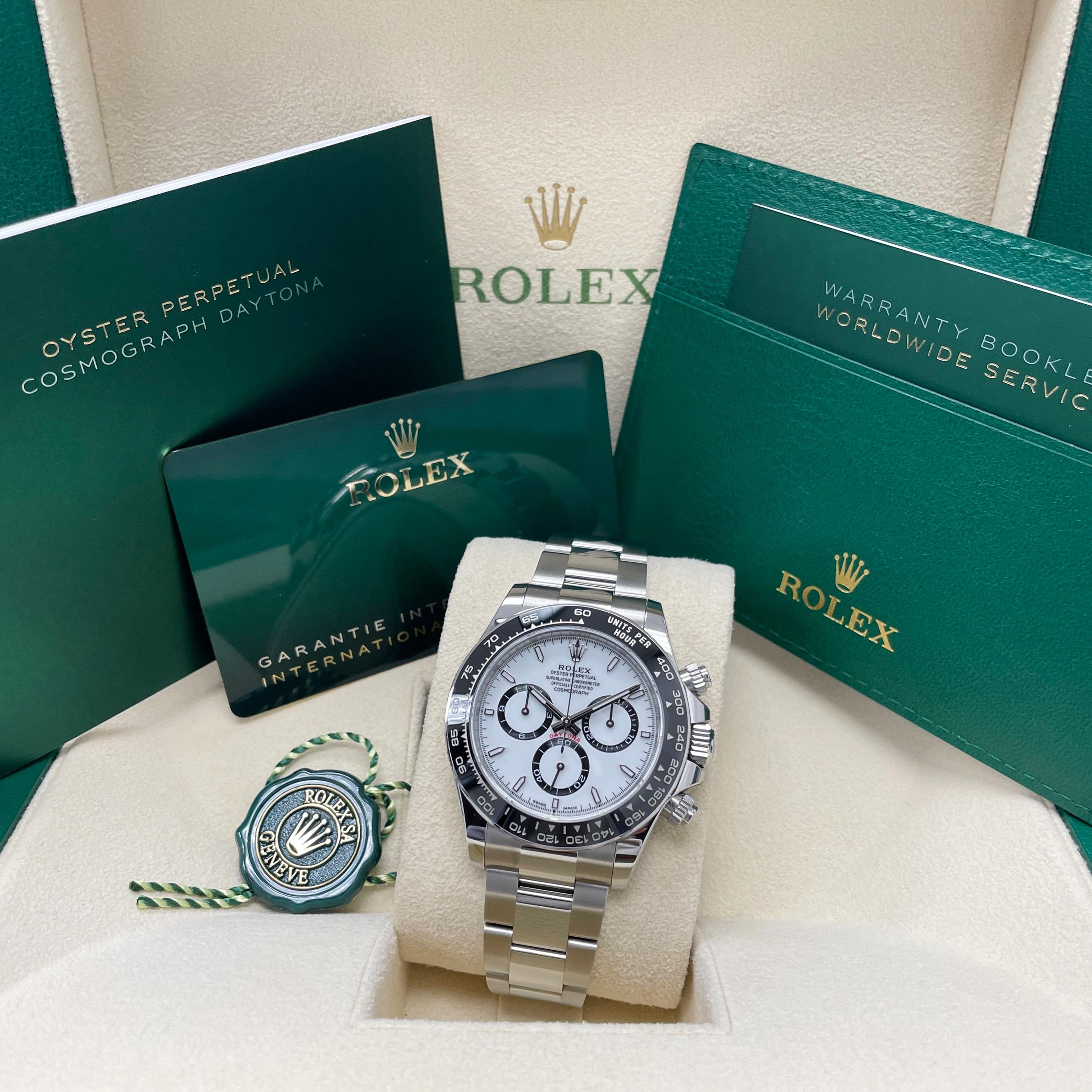 和　126500　white Rolex Daytona Steel / Ceramic / White / Oyster 126500LN-0001