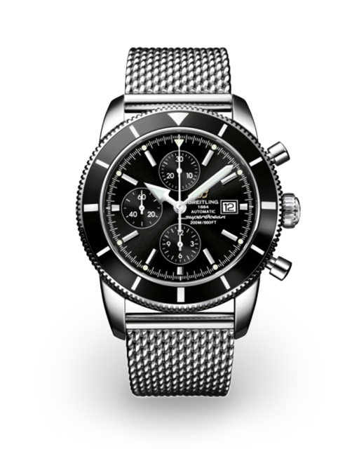 black chronograph 46