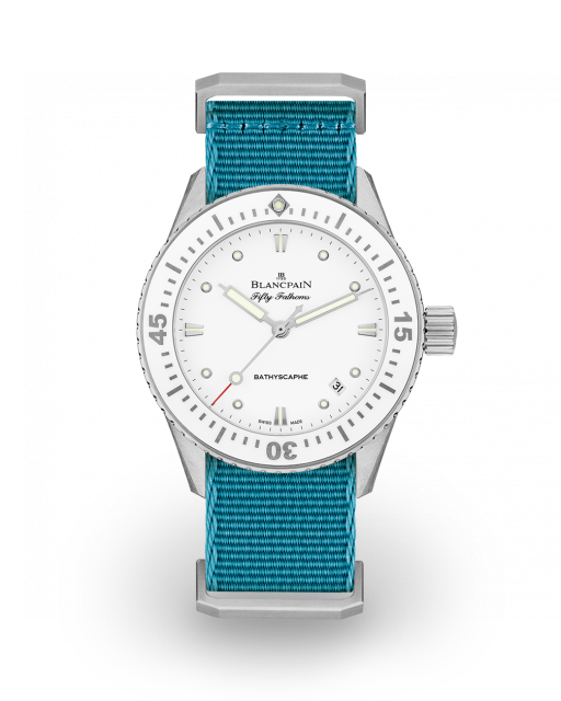 Blancpain Fifty Fathoms Bathyscaphe Stainless Steel White Baby