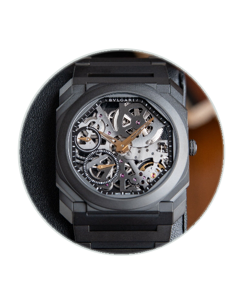 Skeletonized Dial Bvlgari Octo Watches | Bezel