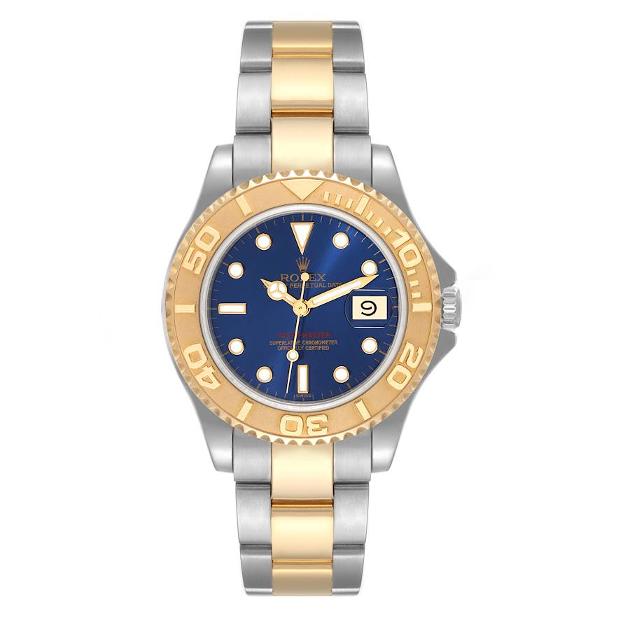 Rolex Yacht-Master 35 168623 Gold & Stainless Steel Watch (Blue)