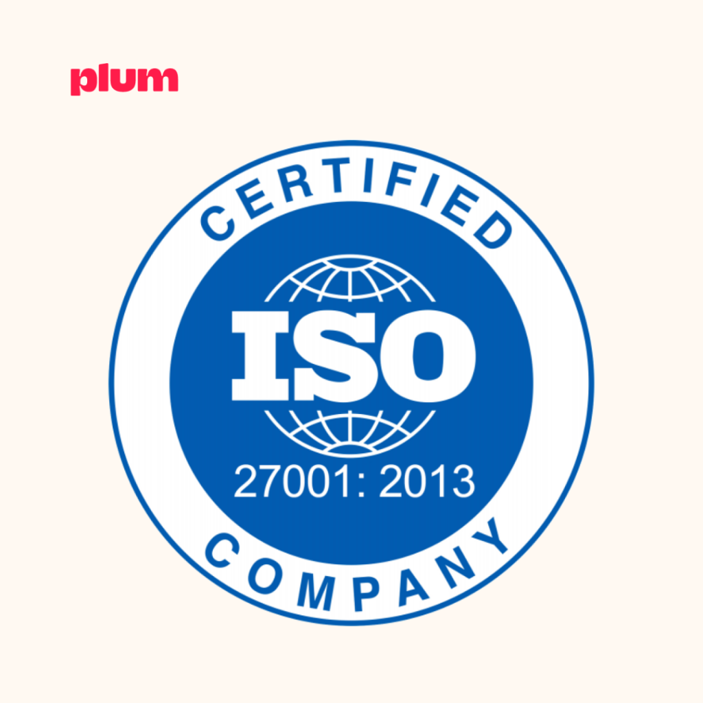 Plum ISO badge