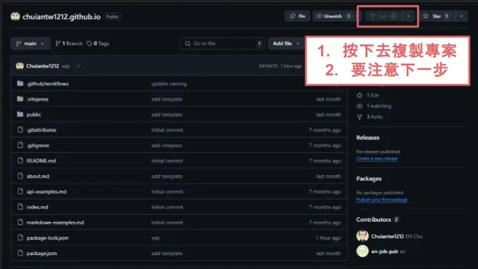 從github去fork