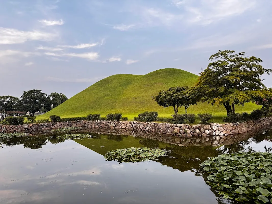 Inside Cheonmachong tomb showing burial chamber
