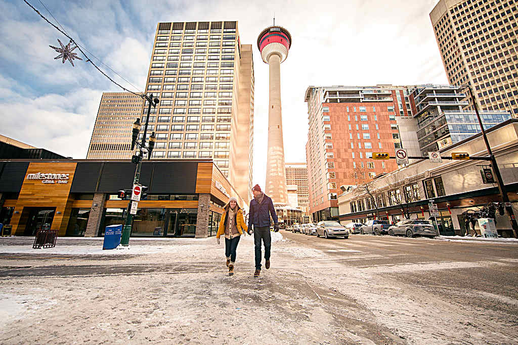 Enjoy Calgary then continue to Banff