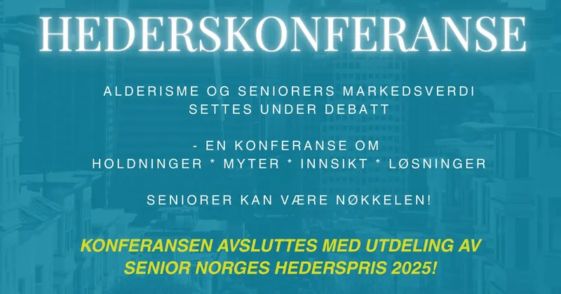 Plakat for Senior Norges Hederskonferanse 2025