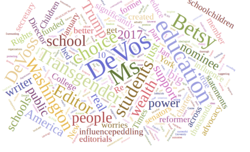 Betsy DeVoss Word Cloud