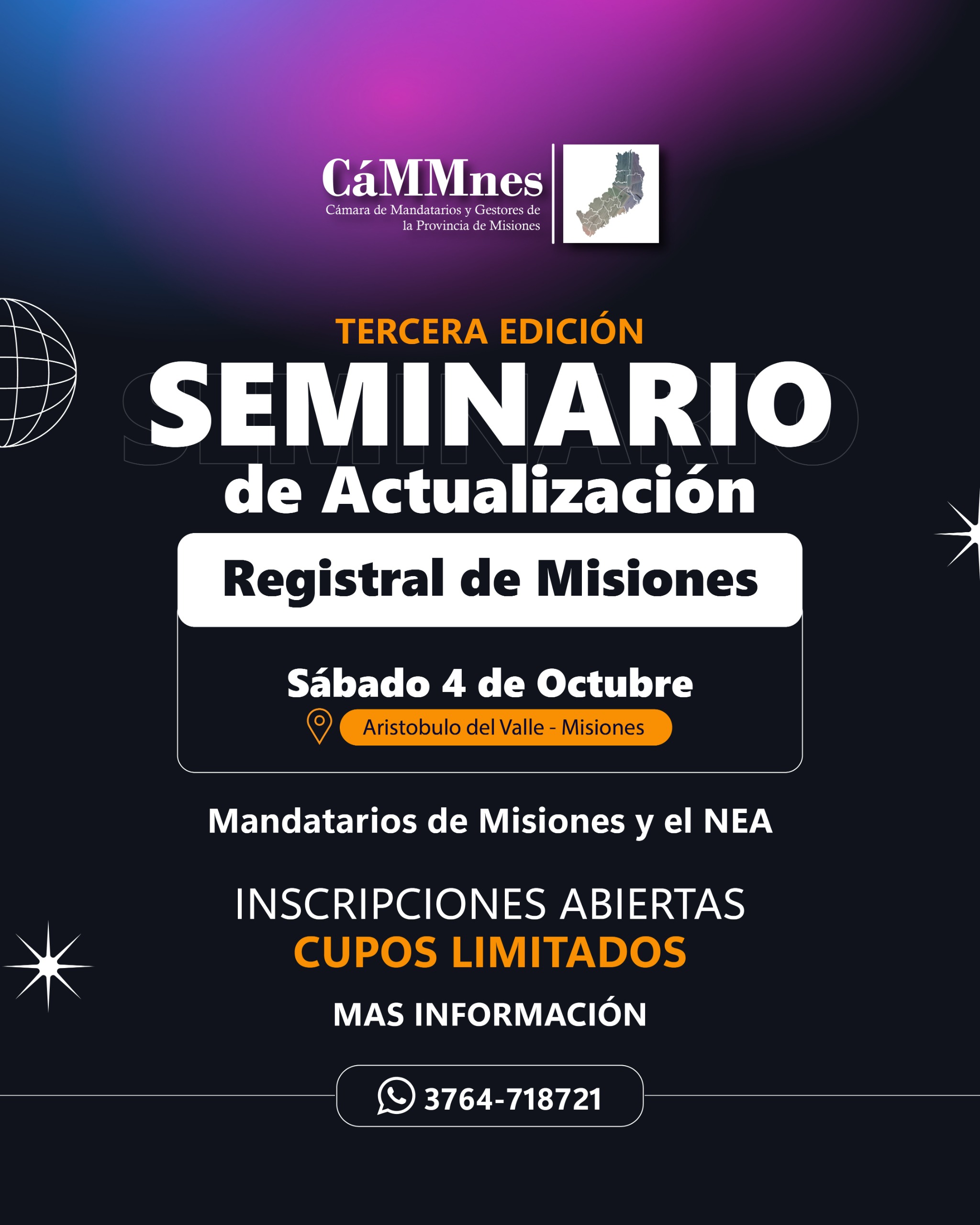 Misiones se prepara para el 3° SEMINARIO DE ACTUALIZACION REGISTRAL  