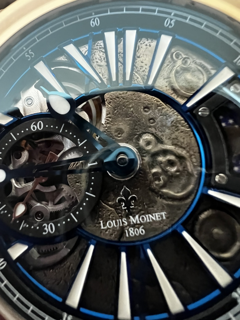 AHCI - I love the moon. Always have. My dream is to go there. Alas, not in  my lifetime. So I try to get close. The Louis MOINET Moon watch