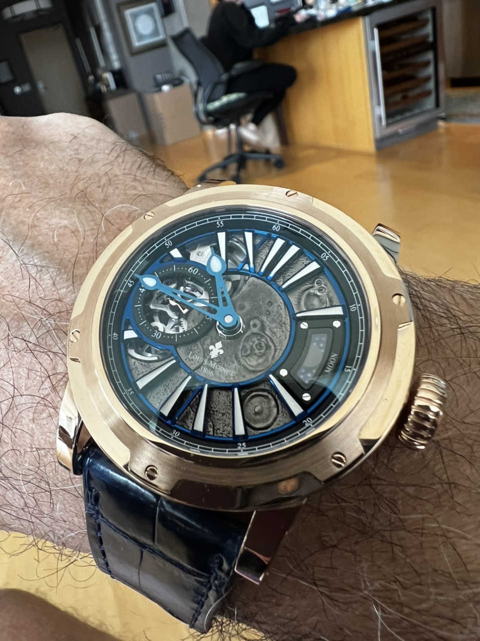 AHCI - I love the moon. Always have. My dream is to go there. Alas, not in  my lifetime. So I try to get close. The Louis MOINET Moon watch