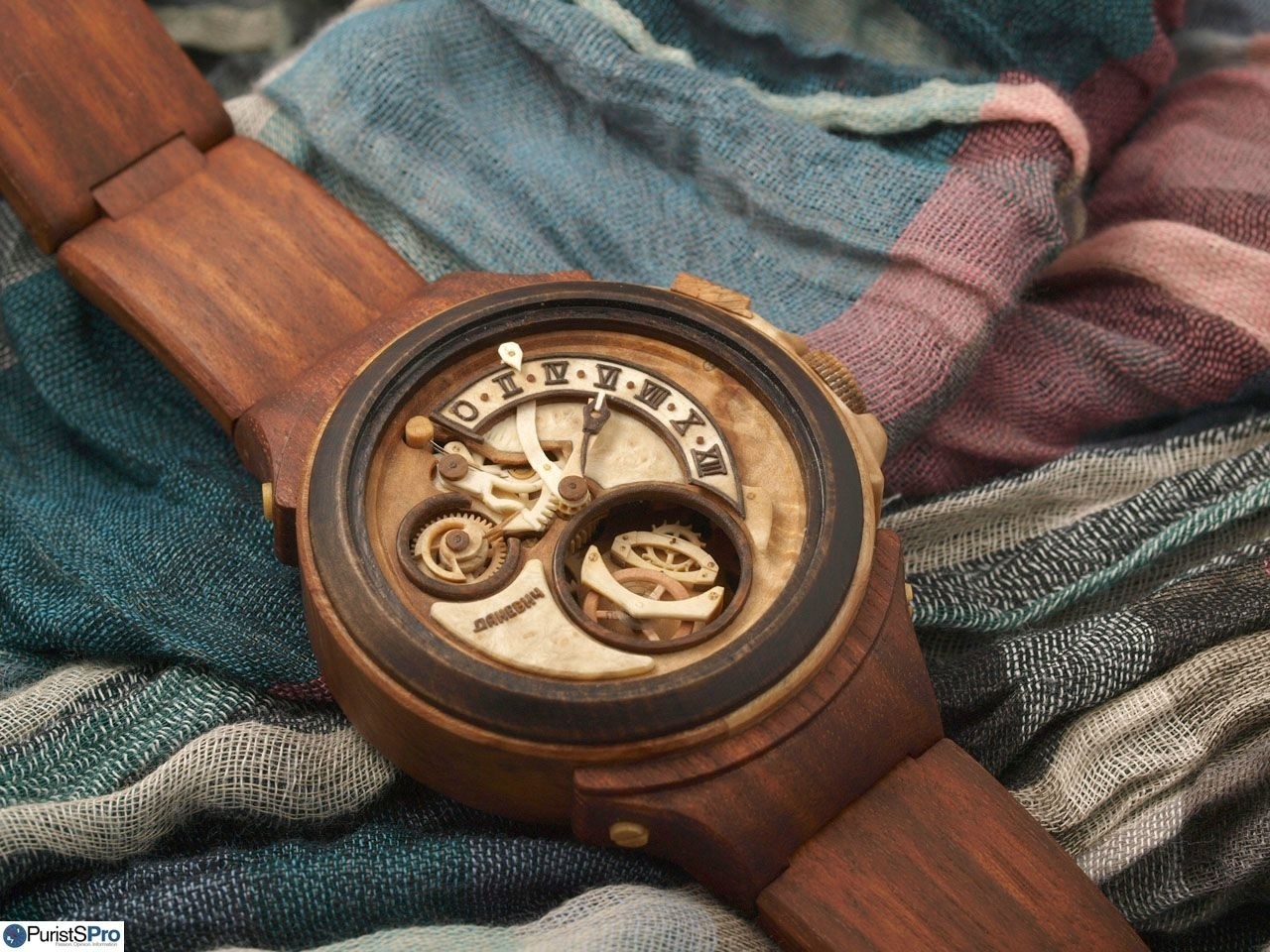 2015 Danevych watch . Wood, Gold, Nacre, Mammoth tusk . With Marquetry –  Luxify Marketplace