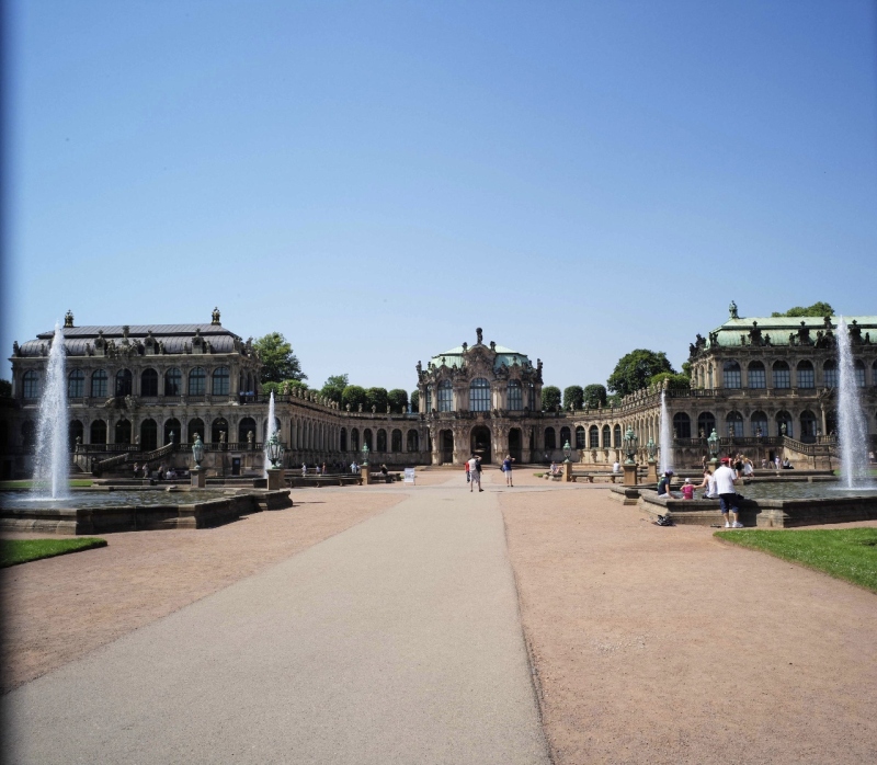 The museum area of Dresden, a beatiful central platz.