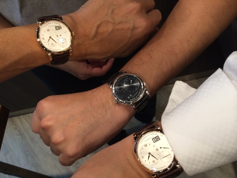 A trio of friends and Lange 1s