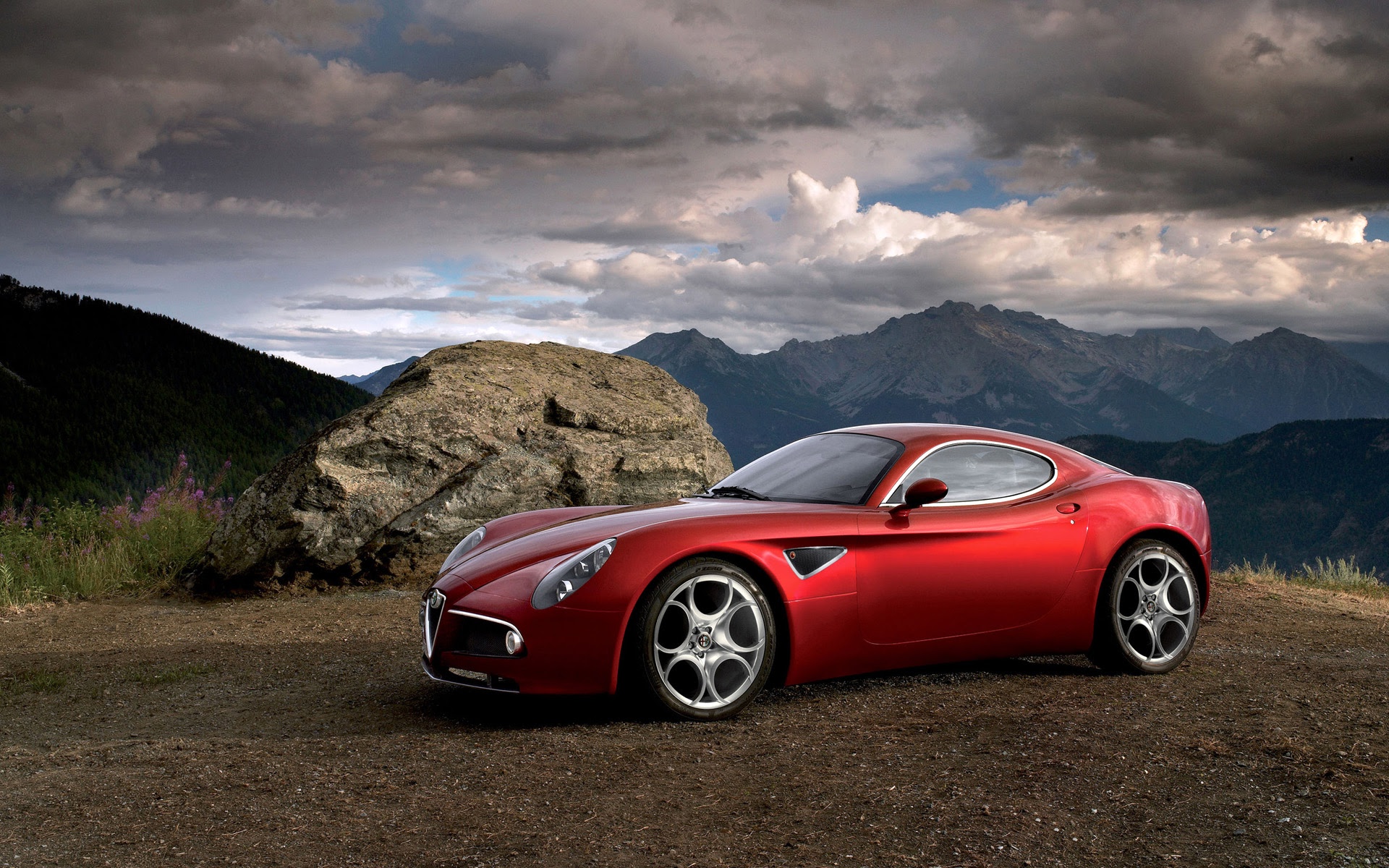 alfa romeo 8c black wallpaper