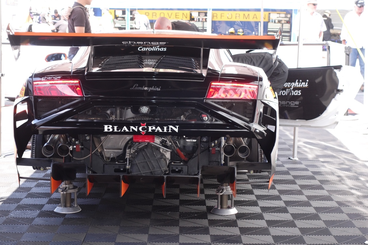 Blancpain signage on the back. That's what you see after you've been passed.