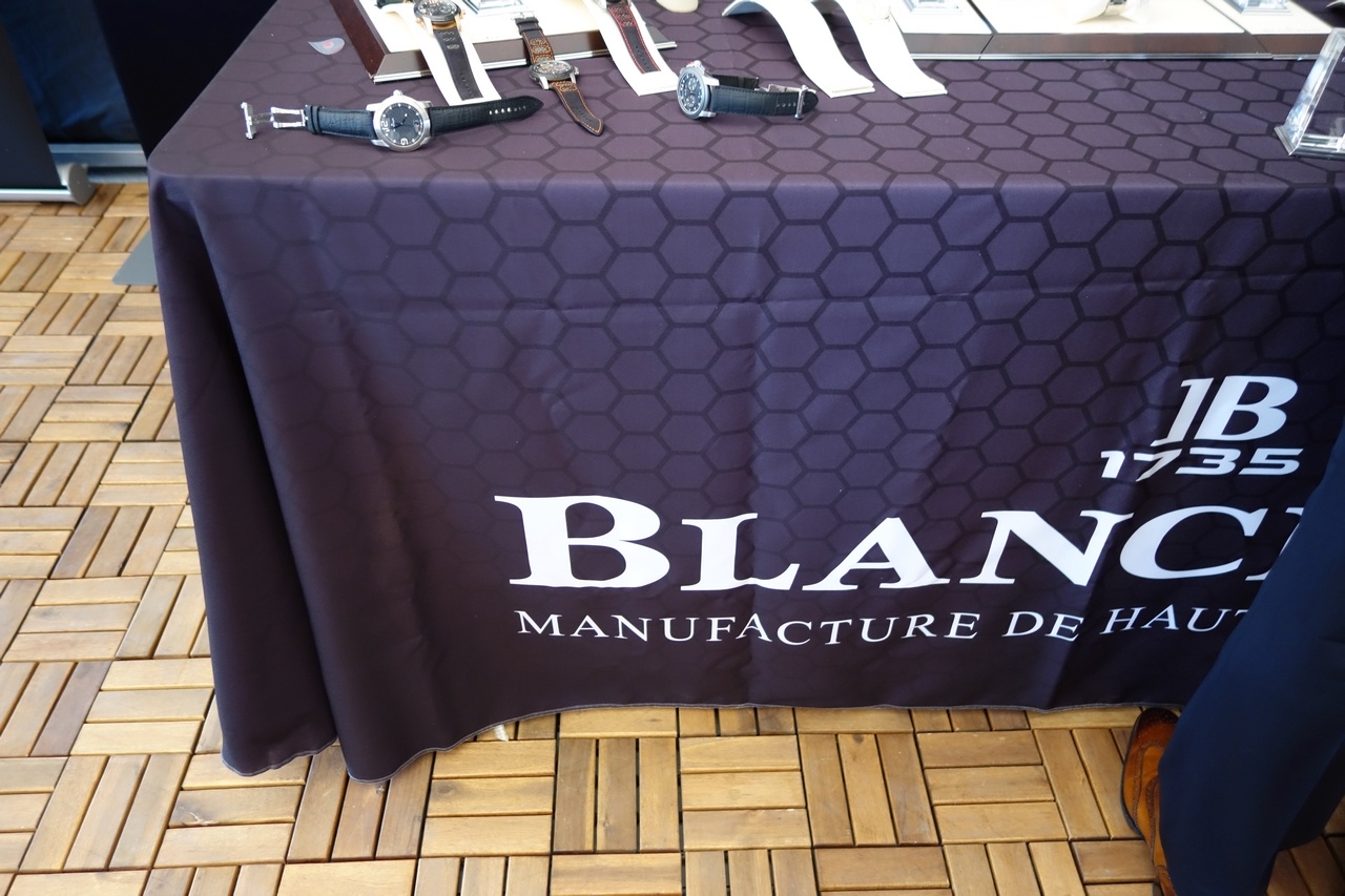 Blancpain tablecloth. 