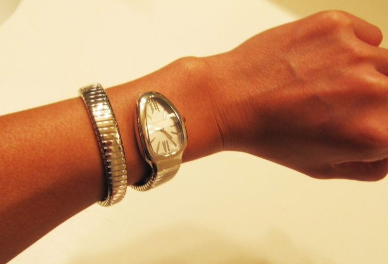 bvlgari serpenti watch on hand