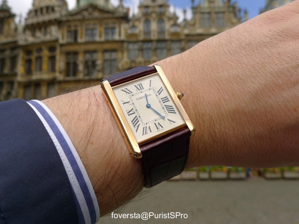 Cartier White Gold Tank Louis Extra Plate on Bracelet 1970s