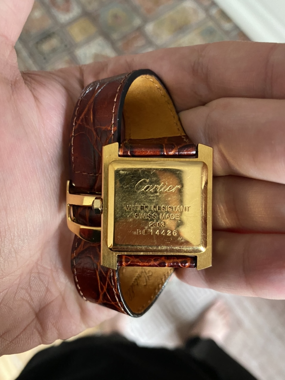 Cartier Paris Swiss Plaque Or G20m Wristwatch