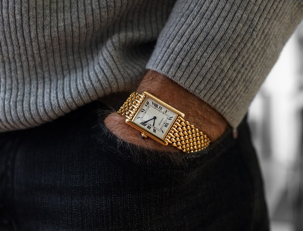 cartier tank louis yellow gold